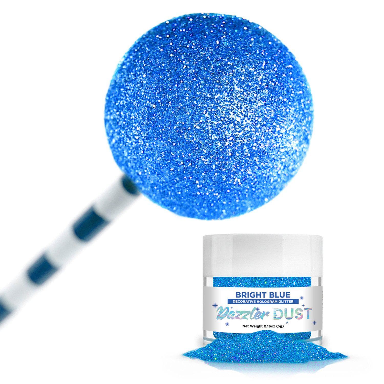 Bright Blue Dazzler Dust® - 5 Gram Glitter Jar for Nail Art, Crafts, and DIY Projects | Premium Cosmetic Glitter for Makeup, Resin, and Slime Making