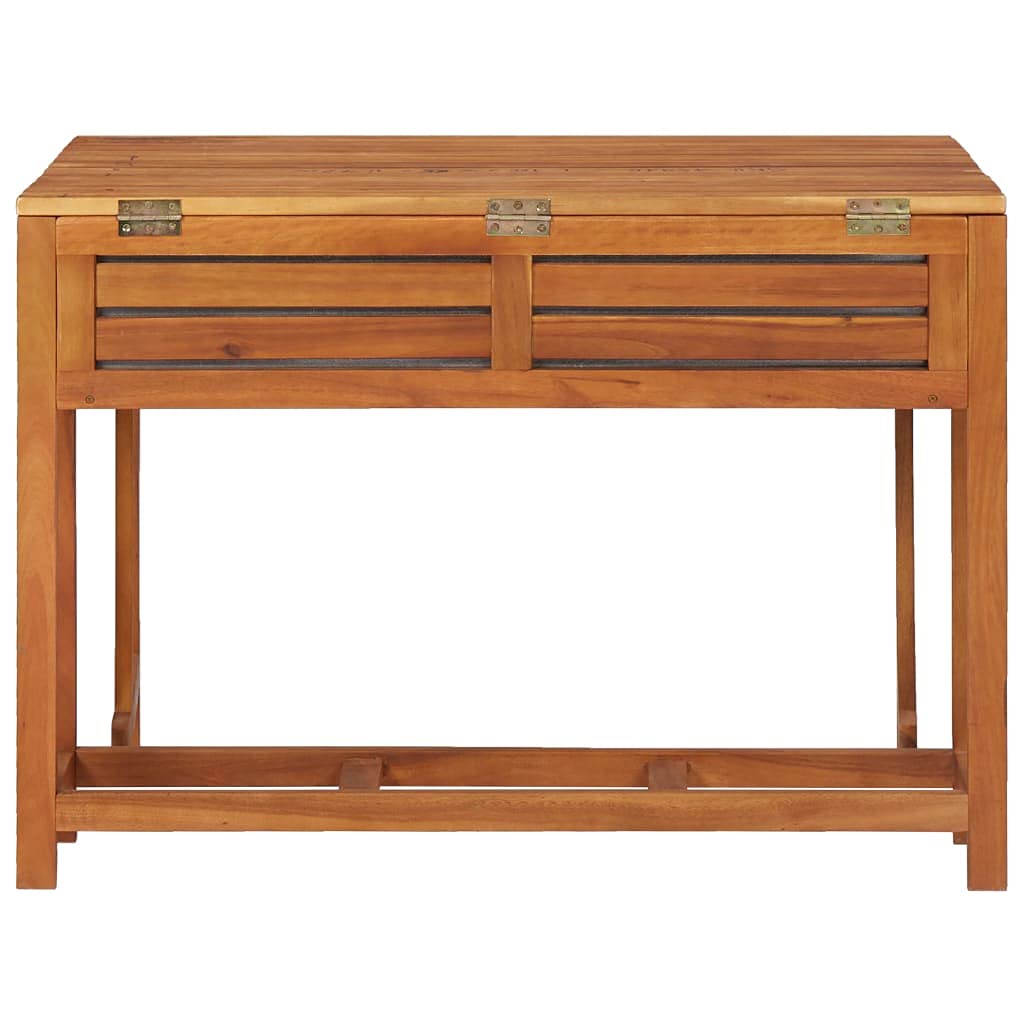 Balcony Planter Table with 2 Bistro Chairs - All-Weather Acacia Wood Outdoor Dining Set for Garden, Patio & Backyard - Perfect for Relaxing, Entertaining & Small Space Dining