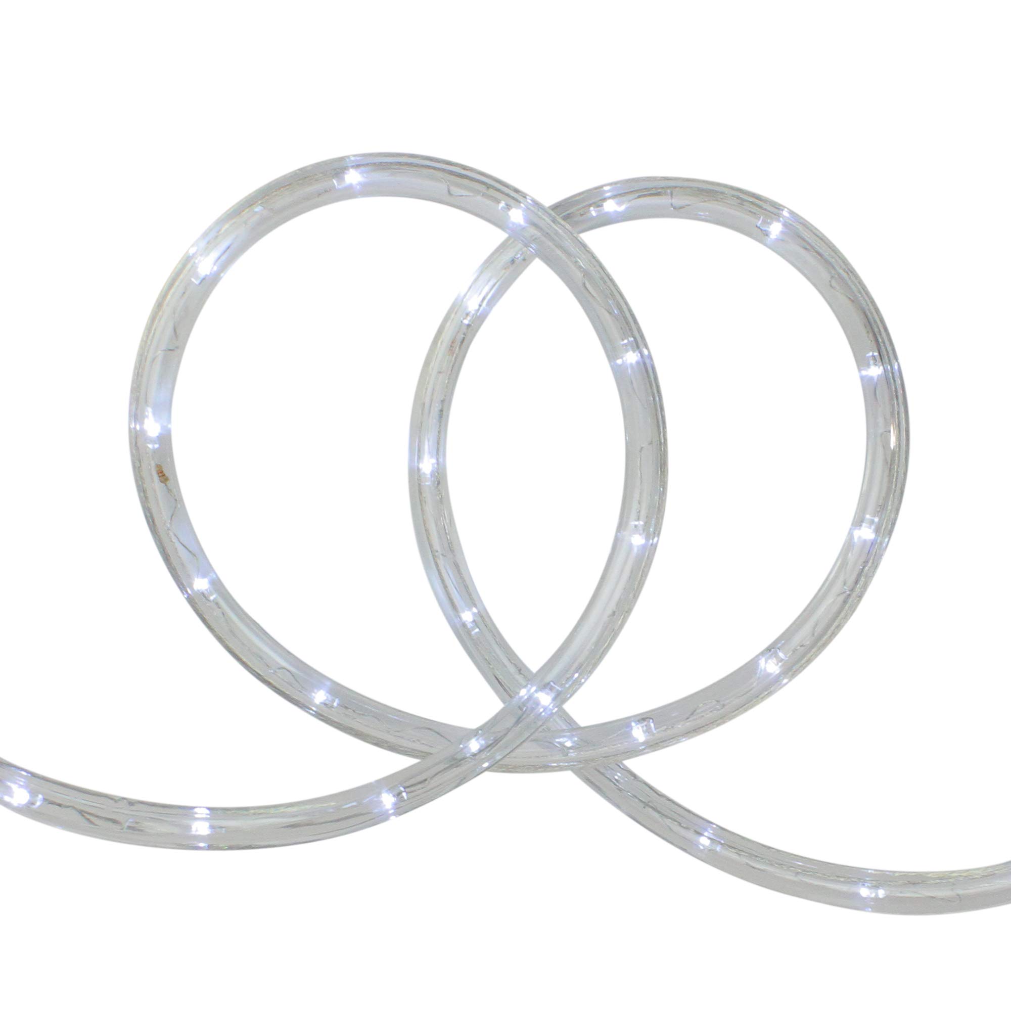 18' Pure White LED Christmas Rope Lights - Indoor/Outdoor Waterproof Holiday Decorations for Tree, Patio, Garden, and Home Decoration