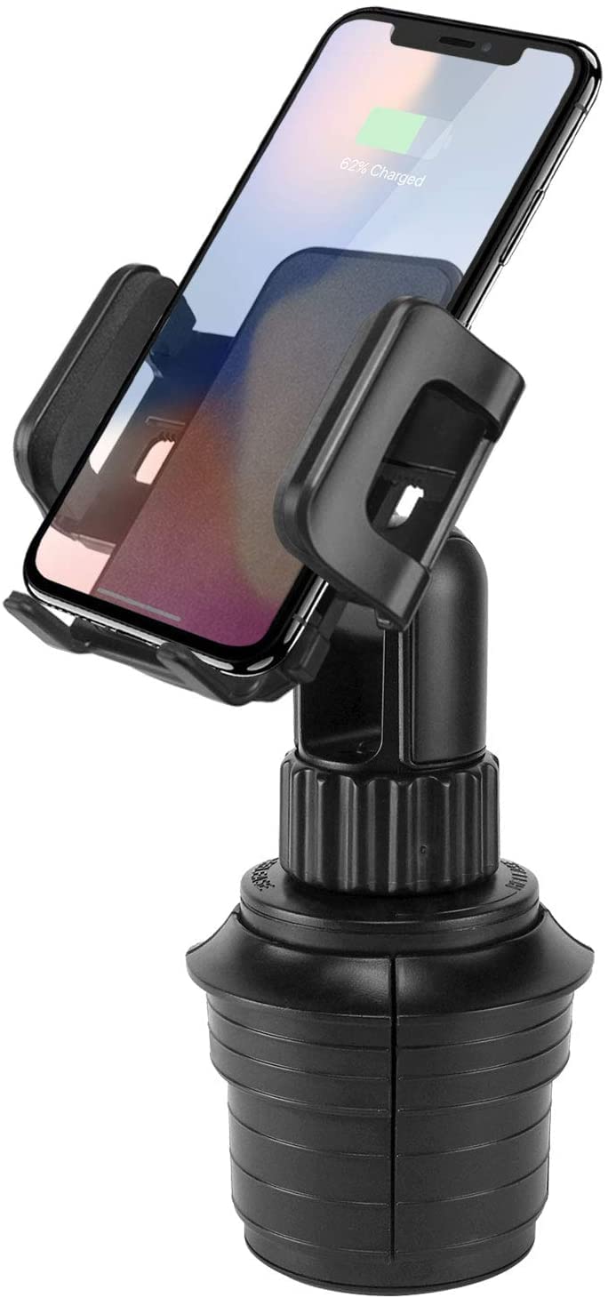 Universal Car Cup Holder Phone Mount - Adjustable & Secure Cell Phone Holder for iPhone, Samsung, Google Pixel - Perfect for Road Trips, Commuting & GPS Navigation