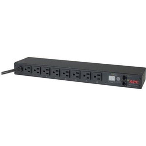 APC AP7800B 1U Rack Mount PDU - Metered Power Distribution Unit, 15A, 100-120V, (8) 5-15R Outlets - Ideal for Server Racks, Data Centers & Network Equipment Power Management