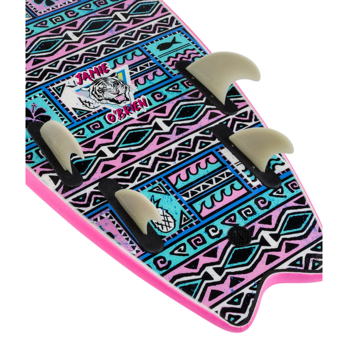 Odysea Skipper 5'6 Pro JOB Quad Surfboard in Hot Pink - 20