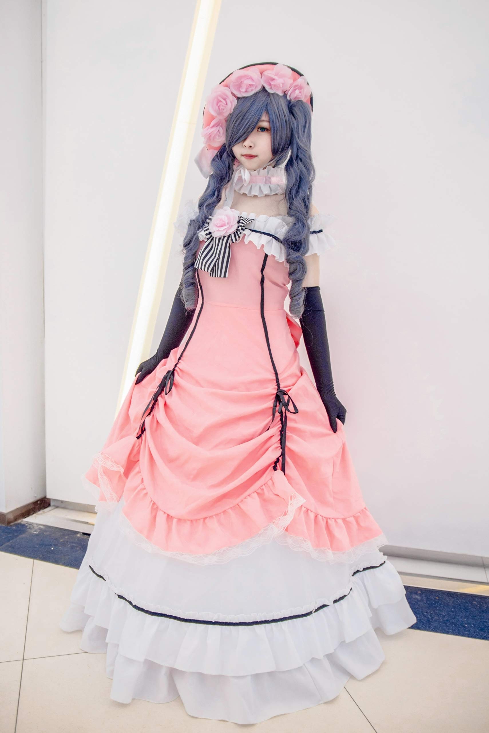 Elegant Pink Ciel Phantomhive Cosplay Dress for Women - Anime Gothic Lolita Halloween Costume | Perfect for Conventions, Cosplay Events & Themed Parties