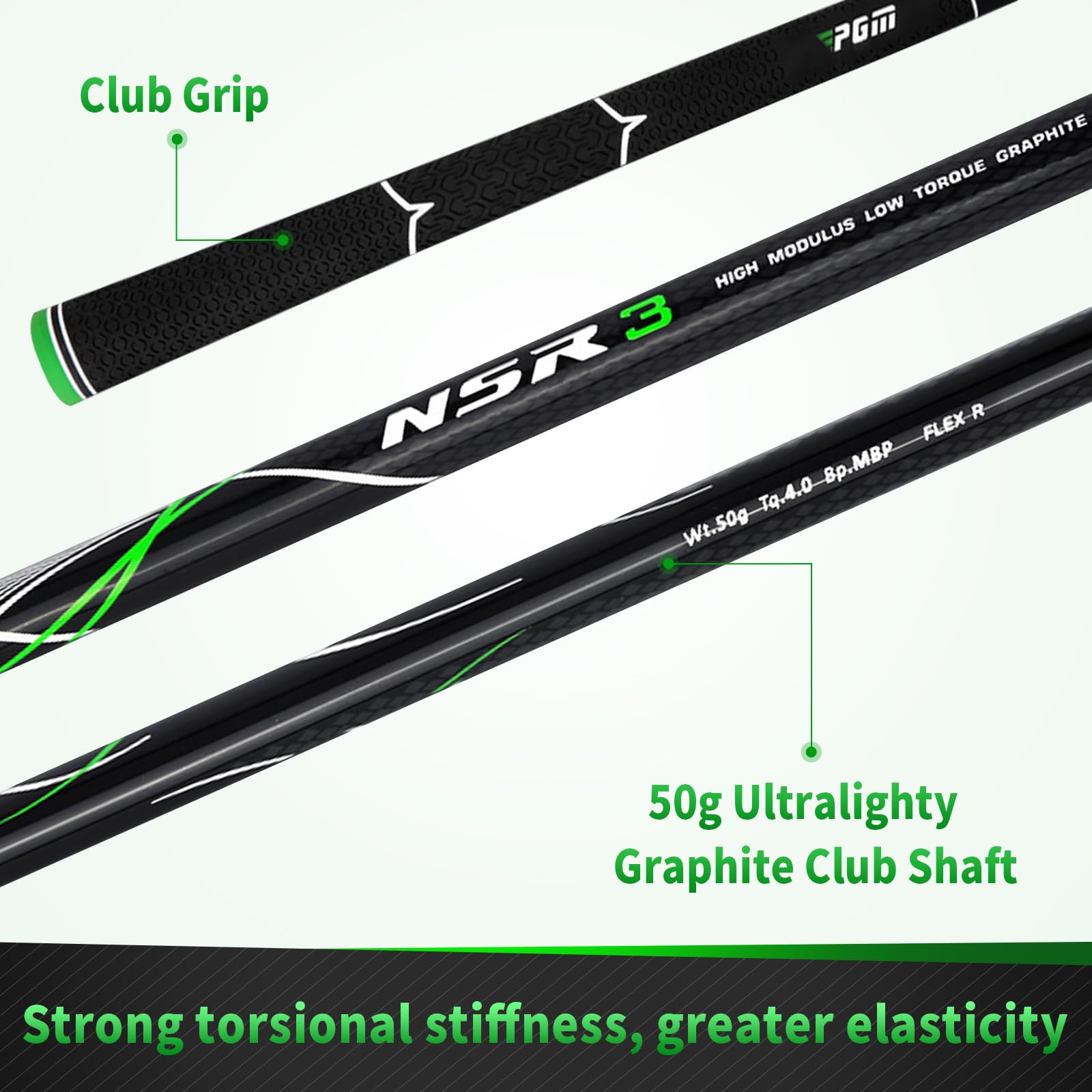 Premium PGM Golf NSR III Iron Set (5-PW, S) with Graphite Shafts - Right-Handed S/R Flex Clubs for Men - Perfect for Mid-Handicap Golfers on Course & Driving Range