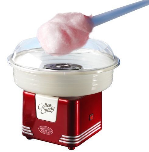 **Nostalgia PCM405RETRORED Retro Series Hard & Sugar-Free Candy Cotton Candy Maker – Perfect for Parties, Carnivals & Home Fun (Red)**    **使用场景:** Great for birthday parties, weddings, school events, and family gatherings to create delicious cotton candy treats.