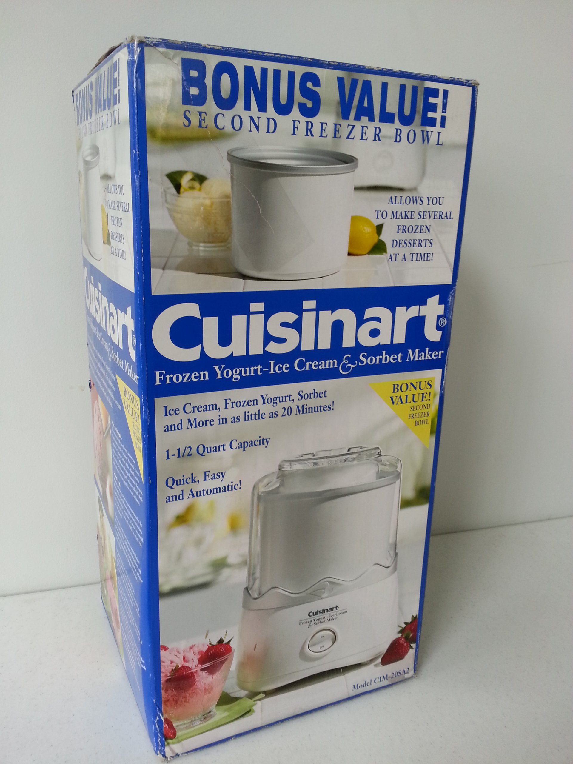 Cuisinart CIM-20WEBPC Frozen Yogurt, Ice Cream & Sorbet Maker - Make Homemade Desserts for Parties, Family Gatherings & Summer Treats