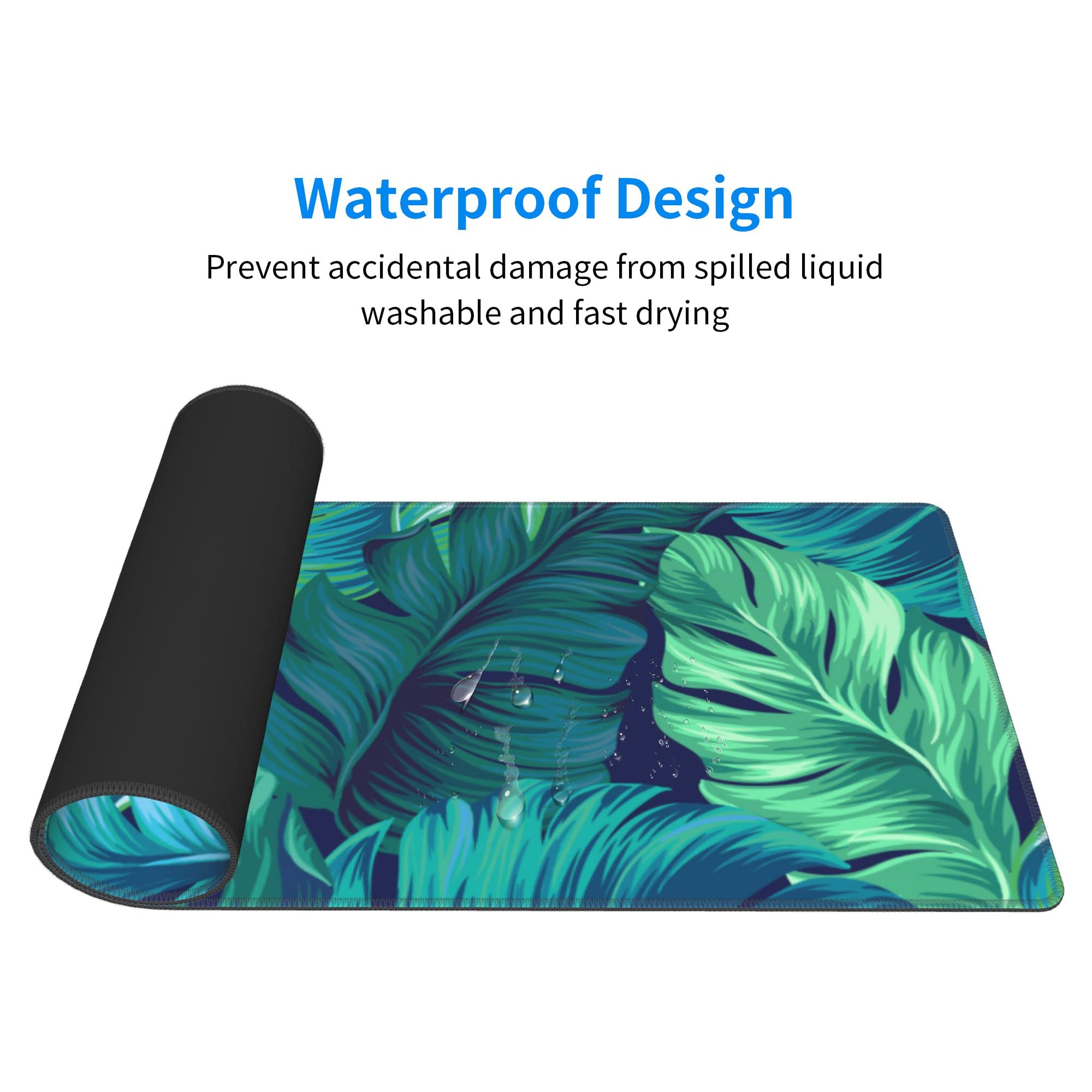 Tropical Palm Leaves Mouse Pad - 31.5