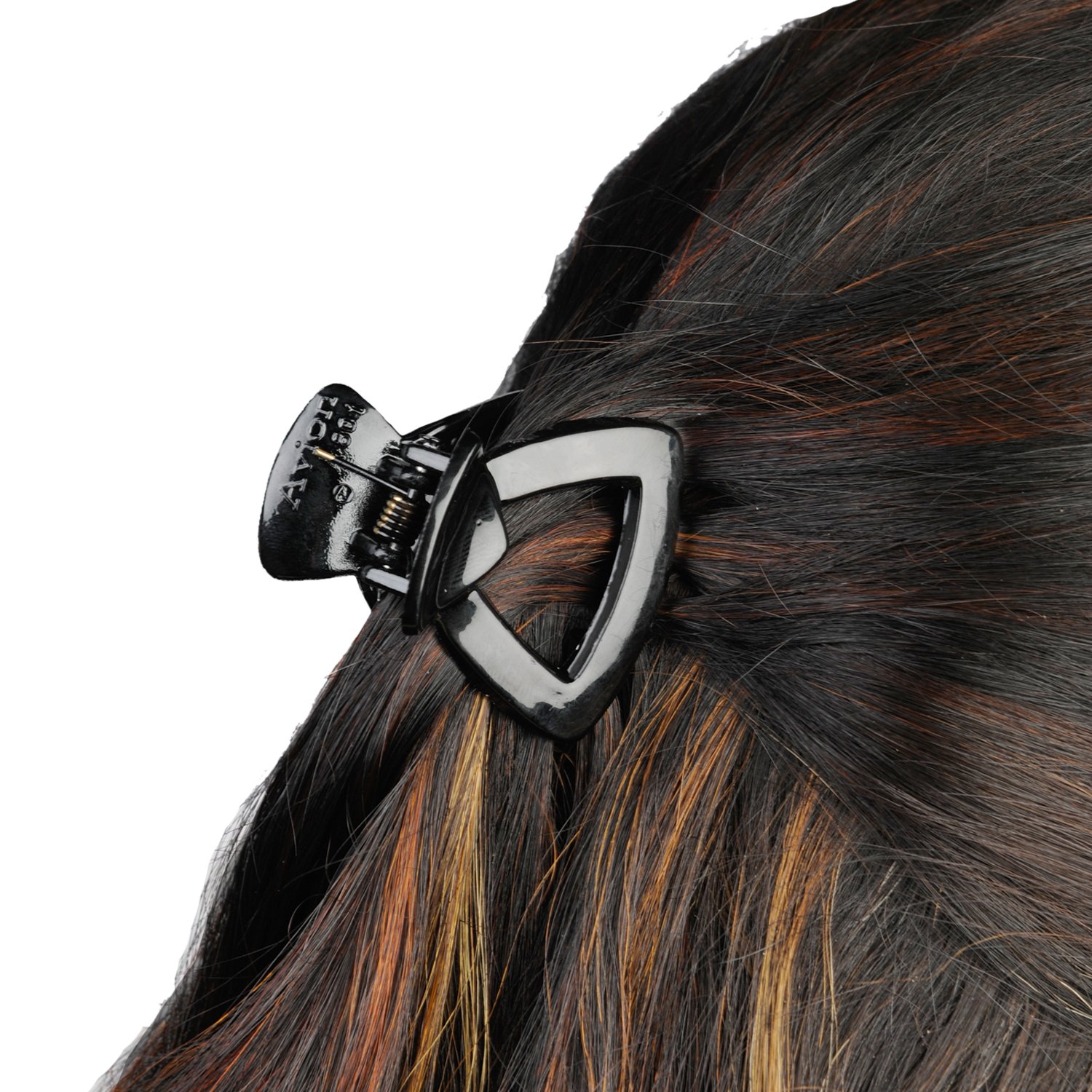 Black Acrylic Triangle Hair Clips for Women & Girls - Medium Size, Pack of 6 - Perfect for School, Work, and Everyday Styling