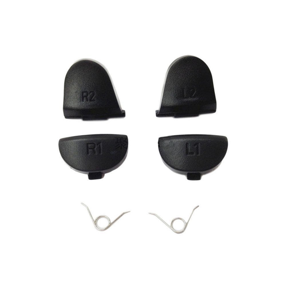 Replacement Trigger Springs & Joysticks Kit for Sony PS4 DualShock 4 Controller - Includes L1 R1 L2 R2 Buttons, 2 Thumbsticks, 4 Springs, Screwdriver & Conductive Silicone Pads - Perfect for DIY Repairs & Controller Maintenance