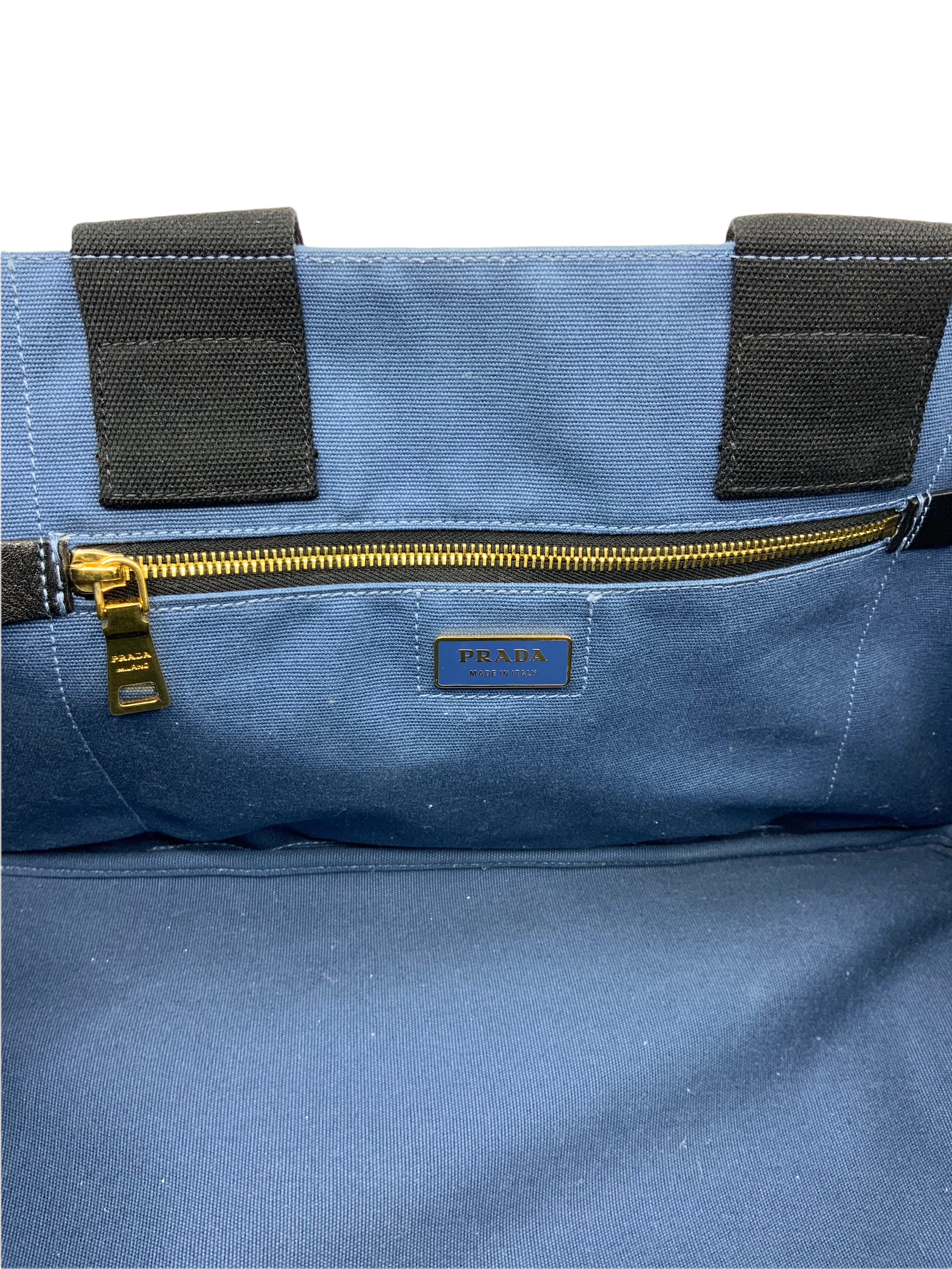 PRADA Canapa St. Venez Tote Bag for Women - Luxury Designer Handbag with Leather Trim - Perfect for Work, Travel & Everyday Use