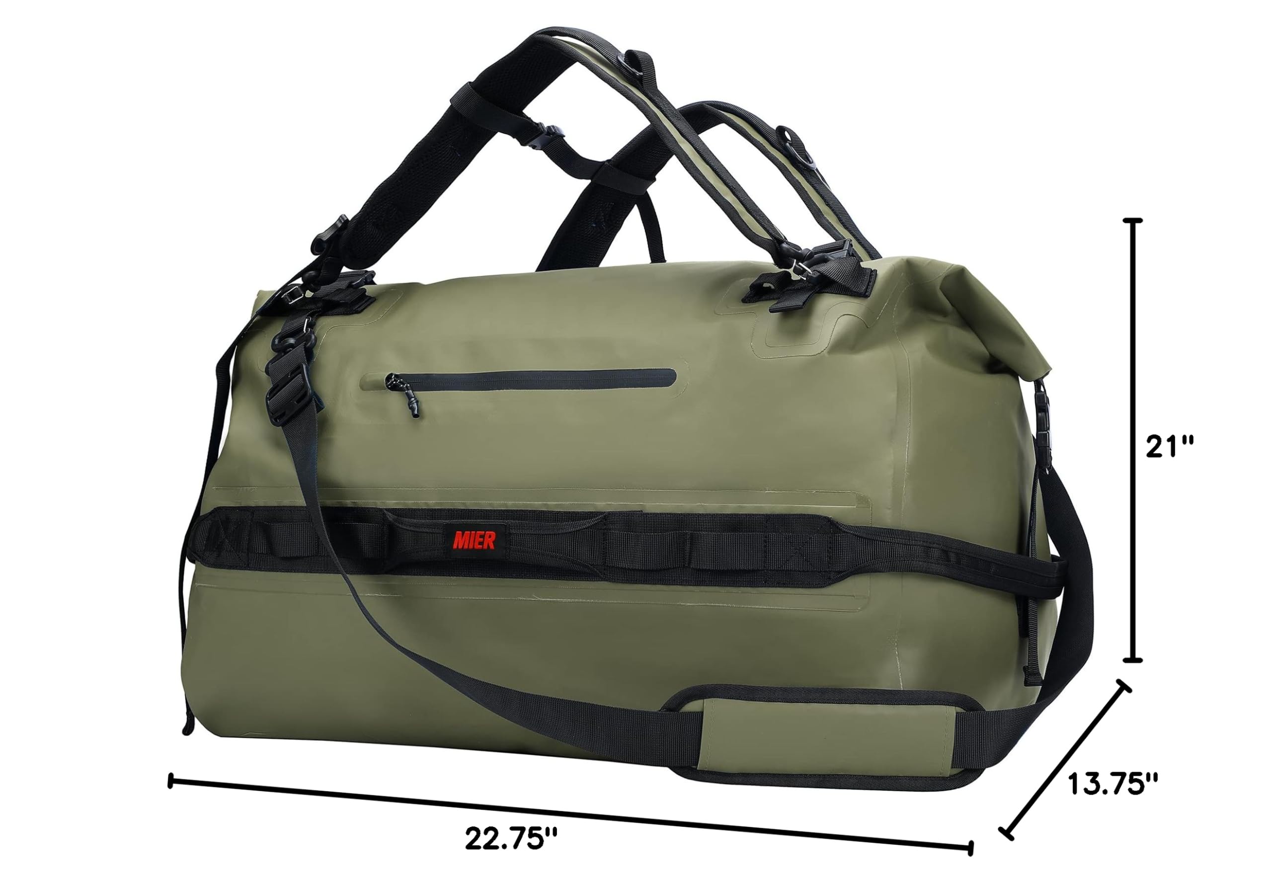 MIER Large Waterproof Duffel Bag Rolltop Dry Backpack - 60L/80L Durable Travel Duffle for Kayaking, Rafting, Boating, Swimming, Camping, Gym & Beach - Perfect for Outdoor Adventures & Water Sports