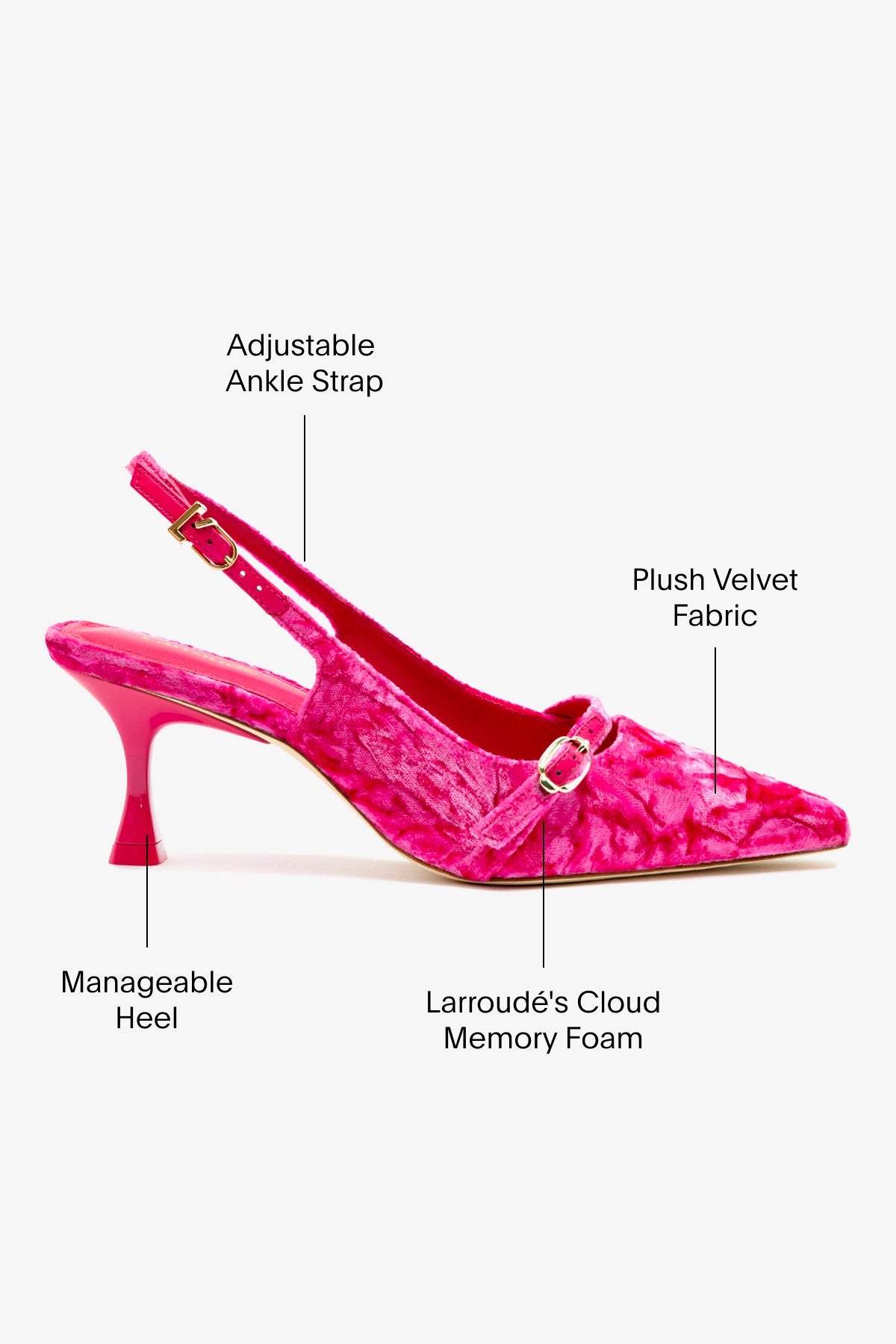 Ines Pump Women's Shoes - Pink Velvet Heels for Women, Comfortable & Stylish Wedding, Party & Evening Wear