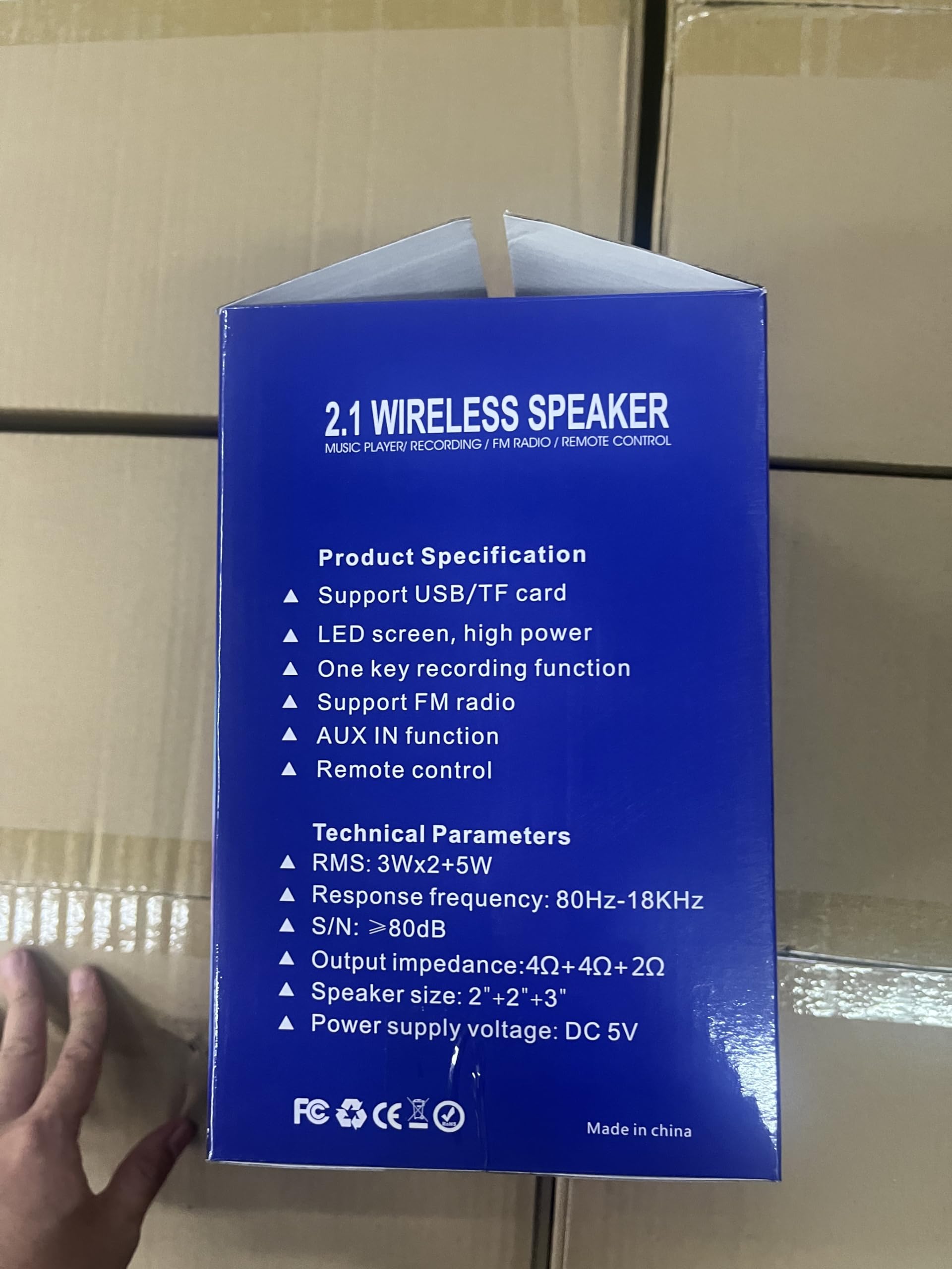 TAMPROAD Portable Bluetooth Speaker with Subwoofer - Wireless Speaker with Rich Bass, FM Radio & Remote Control for iPhone, Android, PC, TV - Perfect for Outdoor, Indoor, Party & Home Entertainment