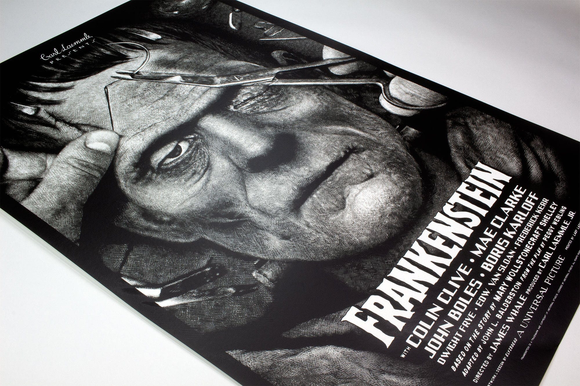 Frankenstein Movie Poster - Limited Edition Screen Printed Art - Perfect for Horror Fans & Home Theater Decor