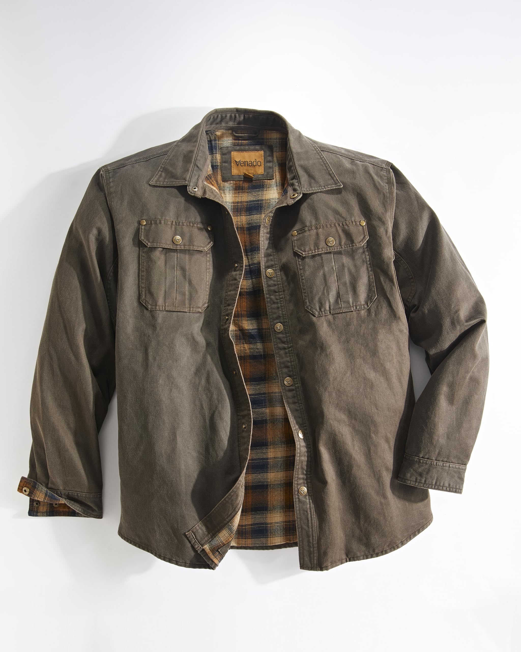 Venado Cotton Suede Concealed Carry Shirt Jacket for Men - Lightweight Tactical Concealed Carry Shirt with Hidden Pockets for CCW, Outdoor Activities & Everyday Wear