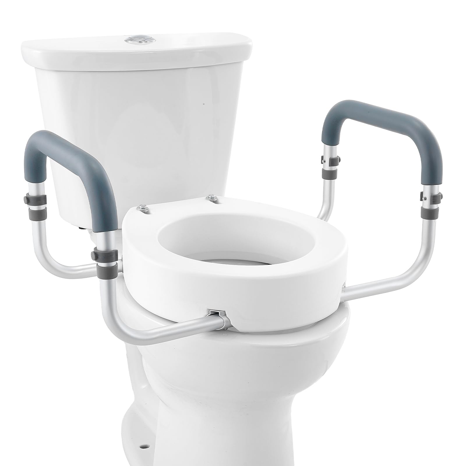 VEVOR Raised Toilet Seat with Handrails - 3.5