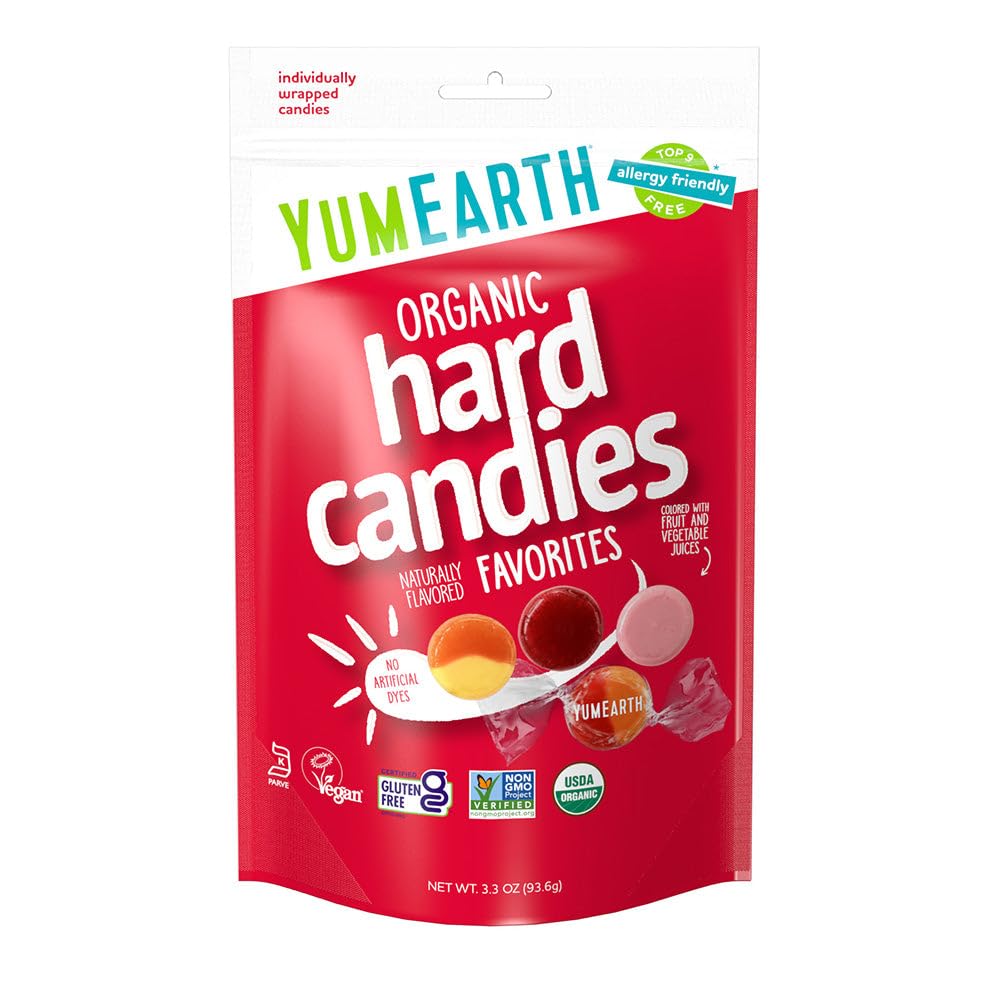 Organic Fruit Hard Candy - 3.3 oz Bag (Pack of 1) | All-Natural Sweet Treats for Kids & Adults | Perfect for Parties, Office Snacks & Travel