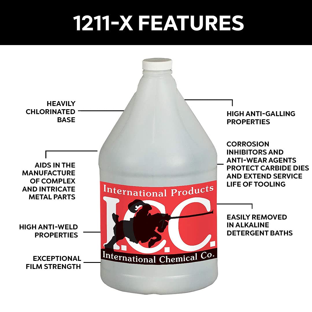 1211-X Extreme-Duty Chlorinated Straight Oil Drawing & Stamping Lubricant - 1 Gallon | Heavy-Duty Metal Forming, Deep Drawing & Stamping Operations | Industrial Metalworking & Manufacturing Applications