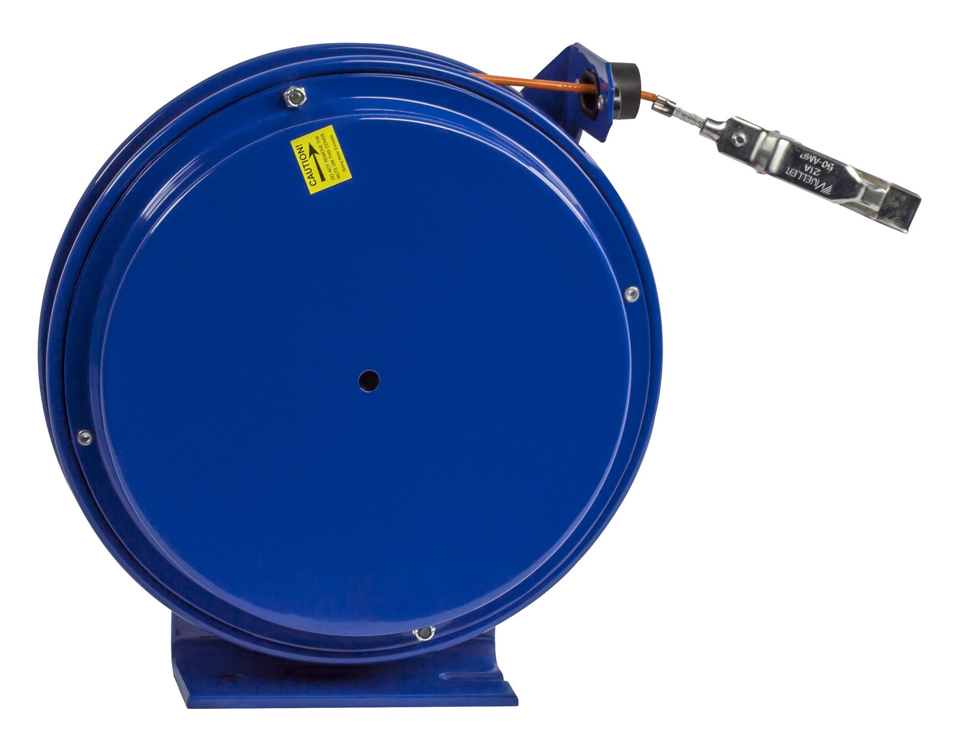 SD-50 Retractable Static Discharge Cable Reel | Heavy Duty Steel Construction | 50ft Length | Easy Maintenance Compact Design | Made in USA | Blue - Perfect for Industrial Workplaces, Manufacturing Facilities & Hazardous Environments