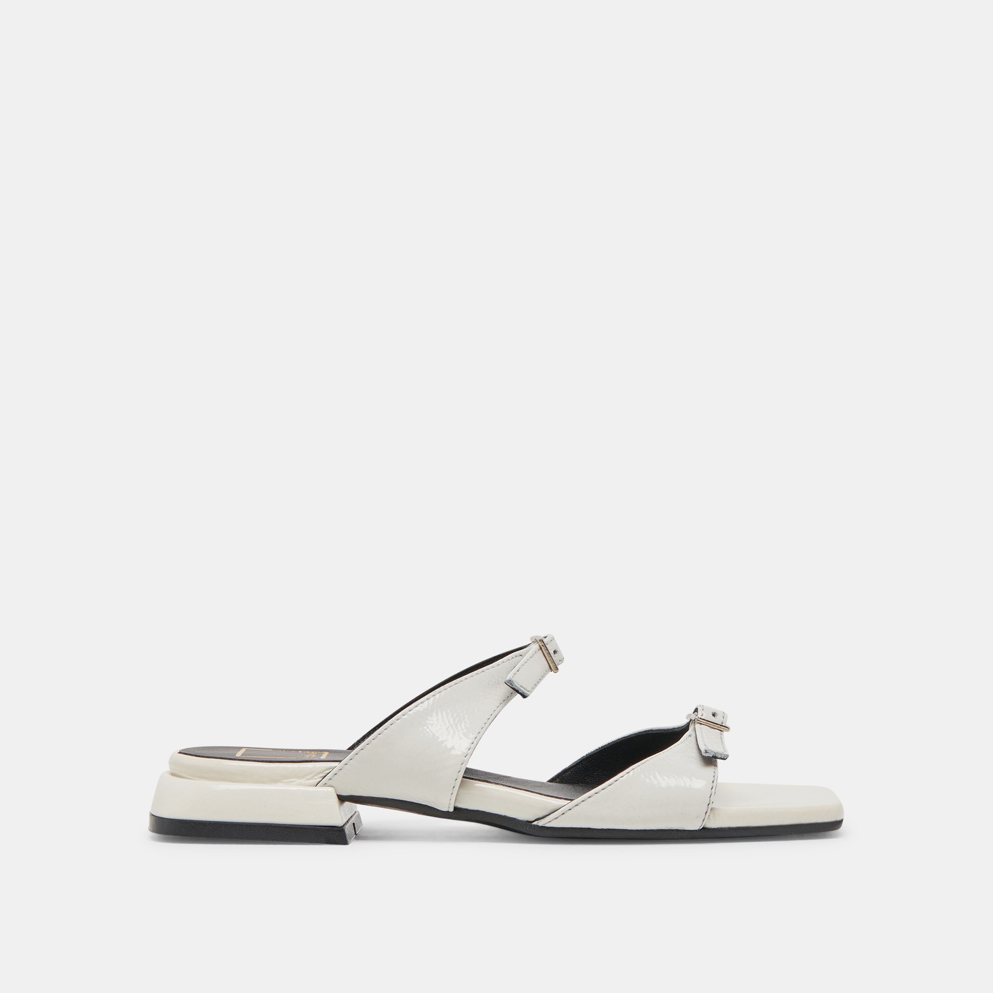 Lavern Sandals Off White Crinkle Patent - Stylish & Comfortable Women's Summer Shoes for Beach, Pool, and Casual Outings