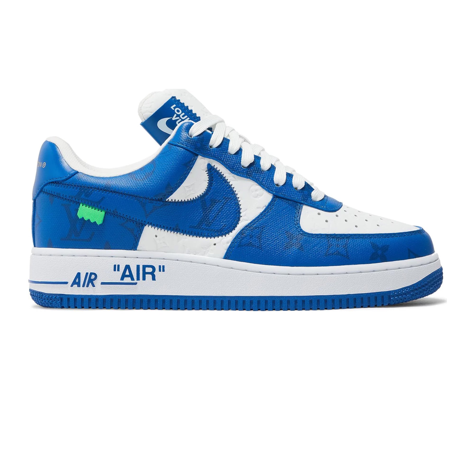 Nike Air Force 1 Low x Louis Vuitton x Virgil Abloh 'White Royal' Sneakers (2022) - Limited Edition Luxury Streetwear for Men & Women | Perfect for Casual Wear, Fashion Collectors and Sneaker Enthusiasts