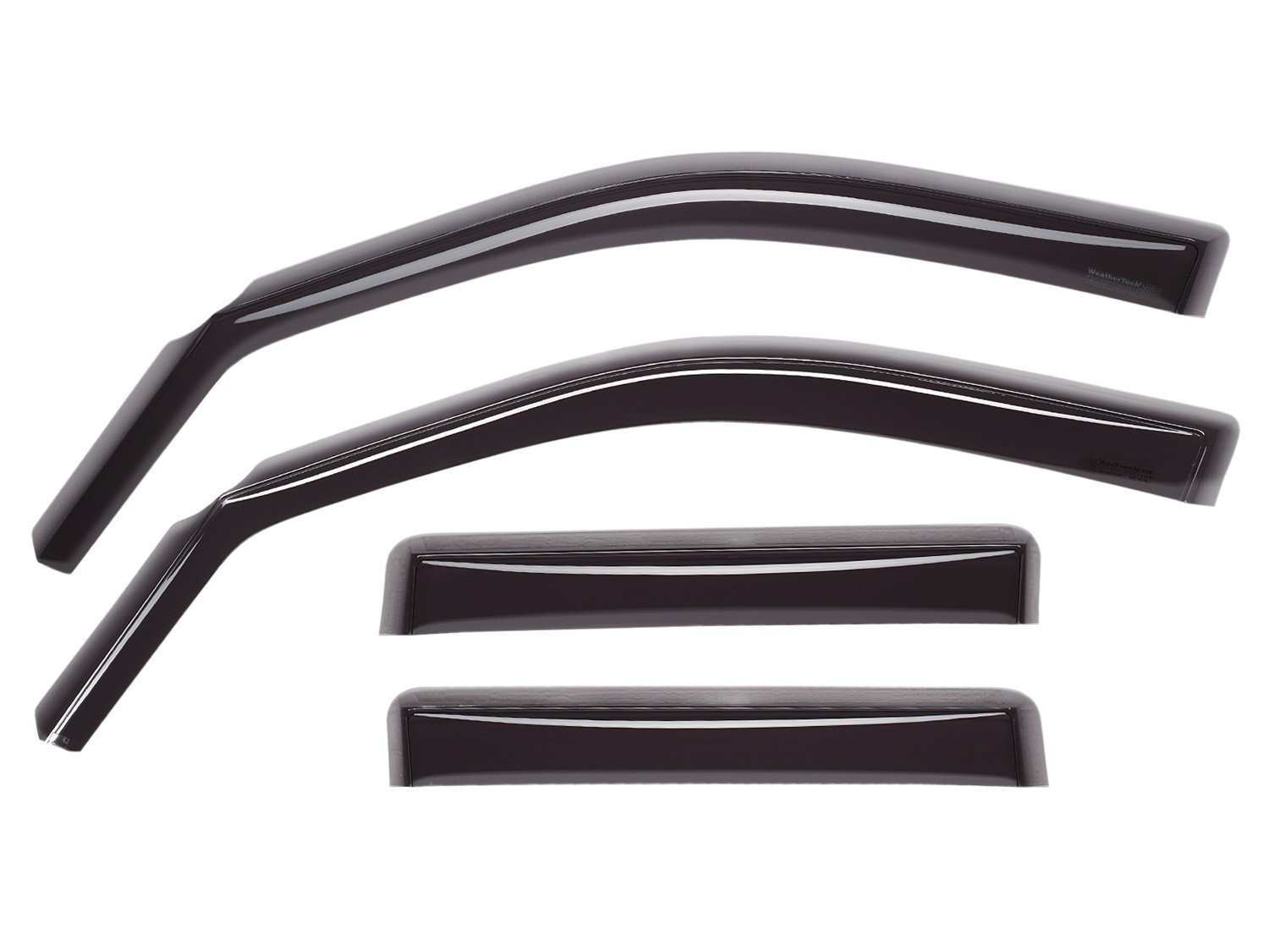 WeatherTech Custom Fit Side Window Deflectors for Dodge Ram 1500, 2500 & 3500 Trucks (86027) - Dark Tinted Front & Rear Set - Rain Protection & Improved Ventilation for All-Weather Driving