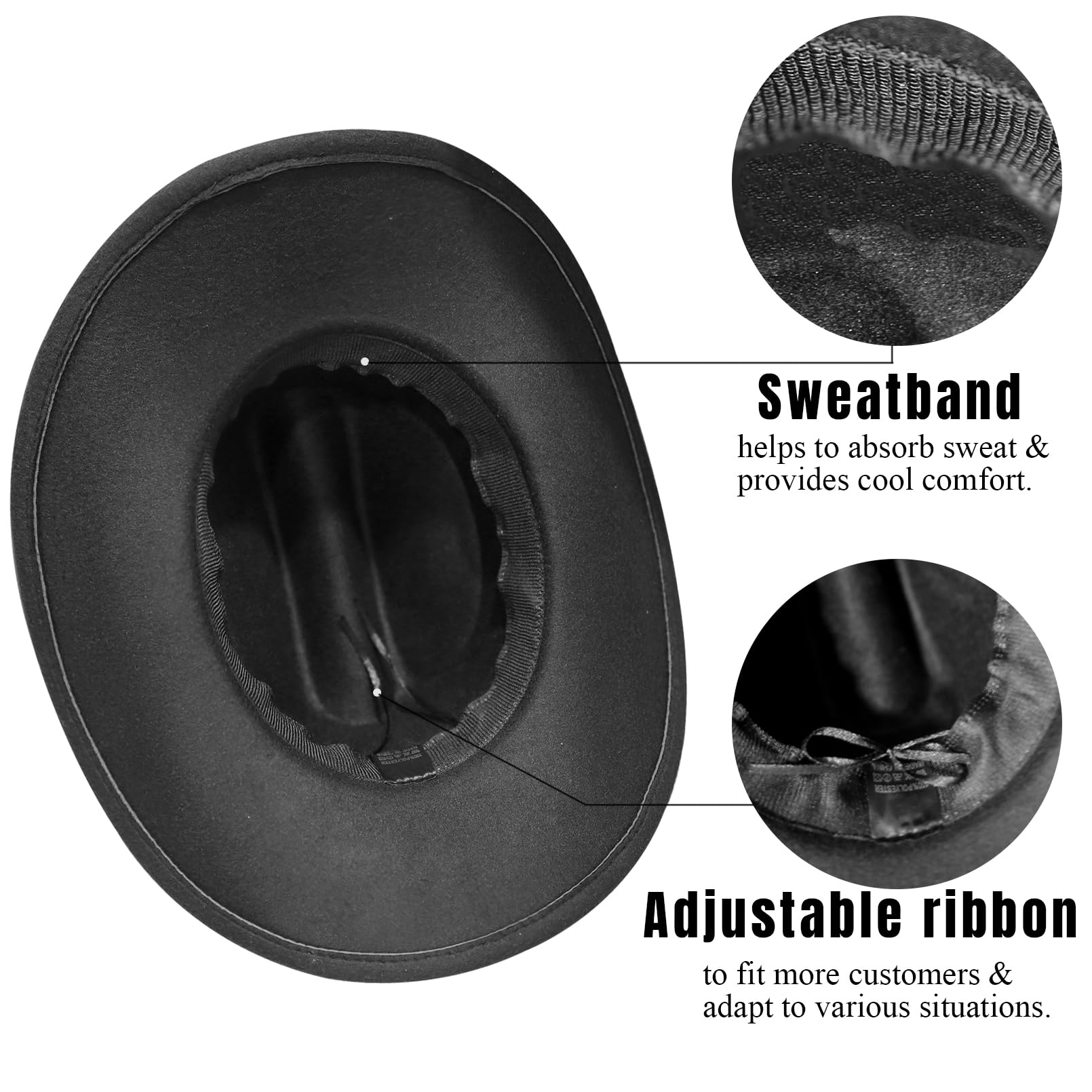 Western Cowgirl Boots & Rhinestone Earrings Set with Felt Fedora Hat - Women's Rodeo Outfit Size M - Perfect for Country Concerts, Line Dancing & Cowboy Themed Parties