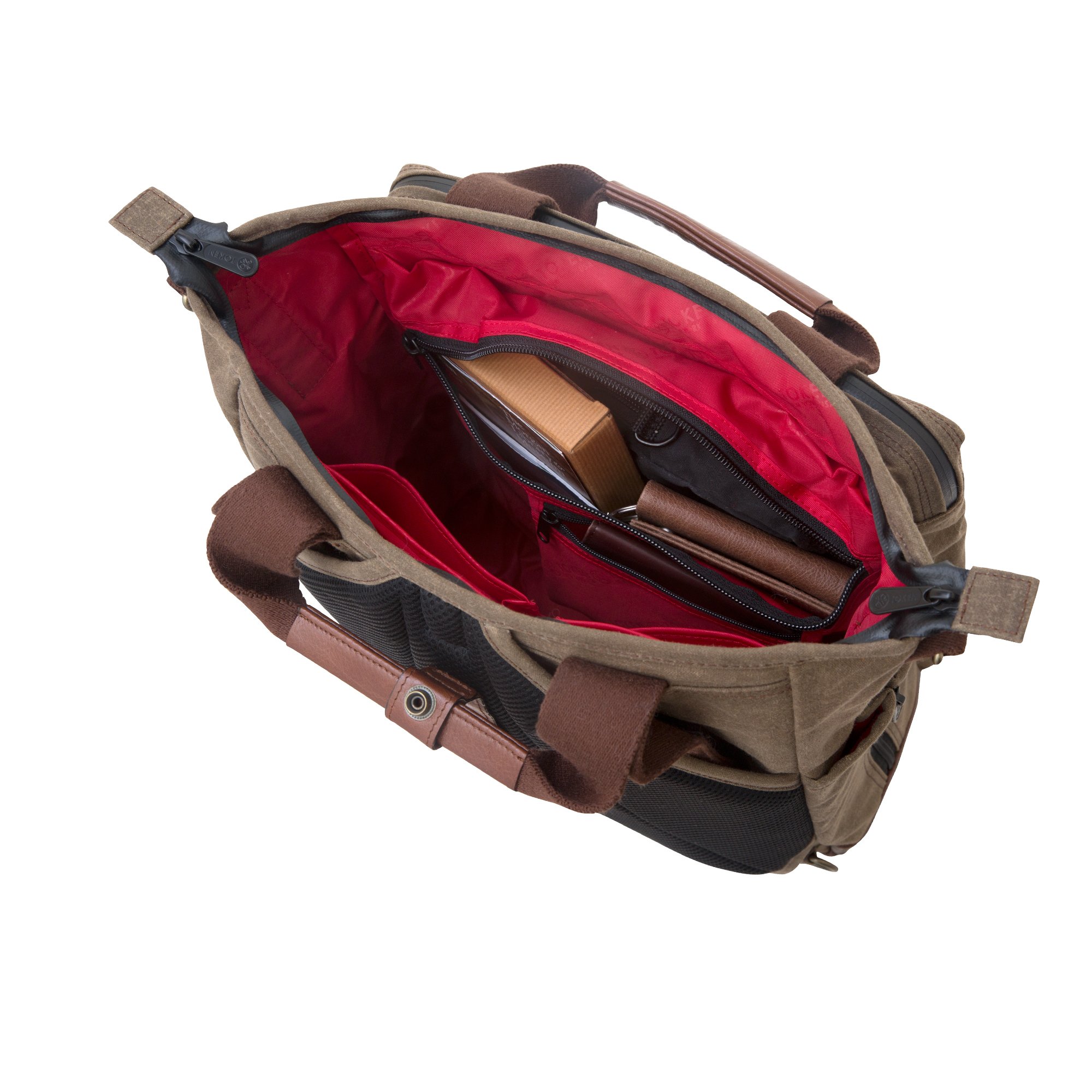Waxed Fordham Convertible Backpack & Messenger Bag - Dark Brown Leather, One Size Fits All - Perfect for Travel, Work & Everyday Use