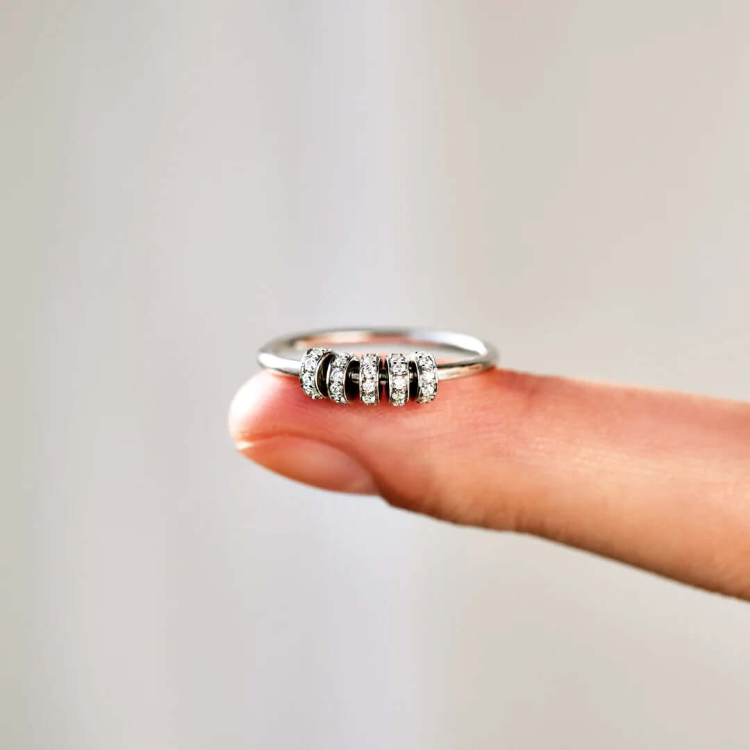 Women's Anxiety Relief Fidget Spinner Ring - Stress & Focus Tool for ADHD, OCD, Anxiety | YS000 | Perfect for Office, School, Travel & Meditation