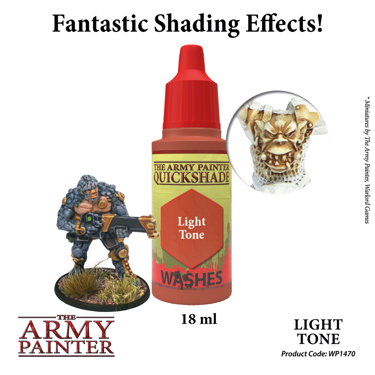 Warpaints Washes: Light Tone - Premium Miniature Paint for Warhammer & Tabletop Gaming - Perfect for Shading & Detailing Miniatures