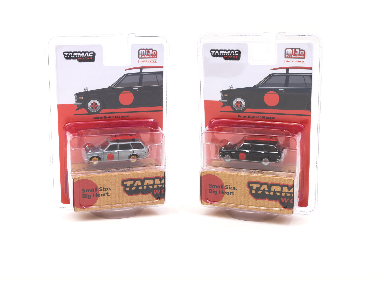 Tarmac Works 1/64 Scale Datsun Bluebird 510 Wagon Diecast Model Car - Black MIJO Special Edition - GLOBAL64 Collection - Perfect for Collectors & Display