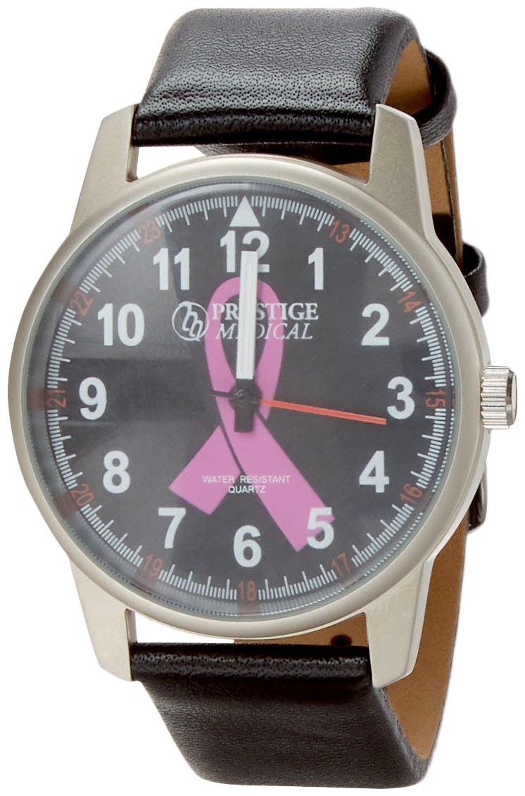 Prestige Medical Deluxe Classic Nurse Watch with Pink Ribbon - 1.65 Ounce Lightweight Design for Healthcare Professionals & Medical Students - Perfect for Clinical Shifts, Nursing School & Hospital Use