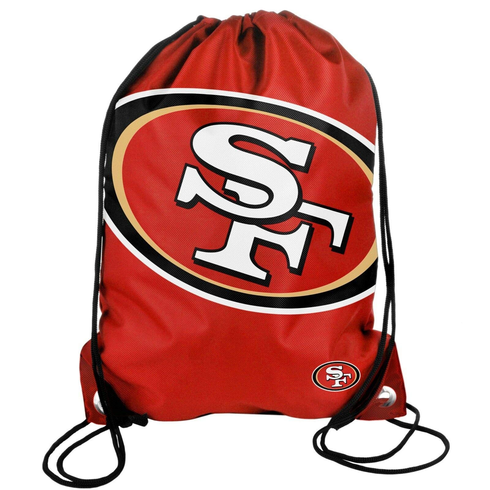 FOCO NFL San Francisco 49ers Drawstring Backpack - Official Team Logo Sports Bag for Men Women & Kids - Perfect for School, Gym, Travel & Game Day