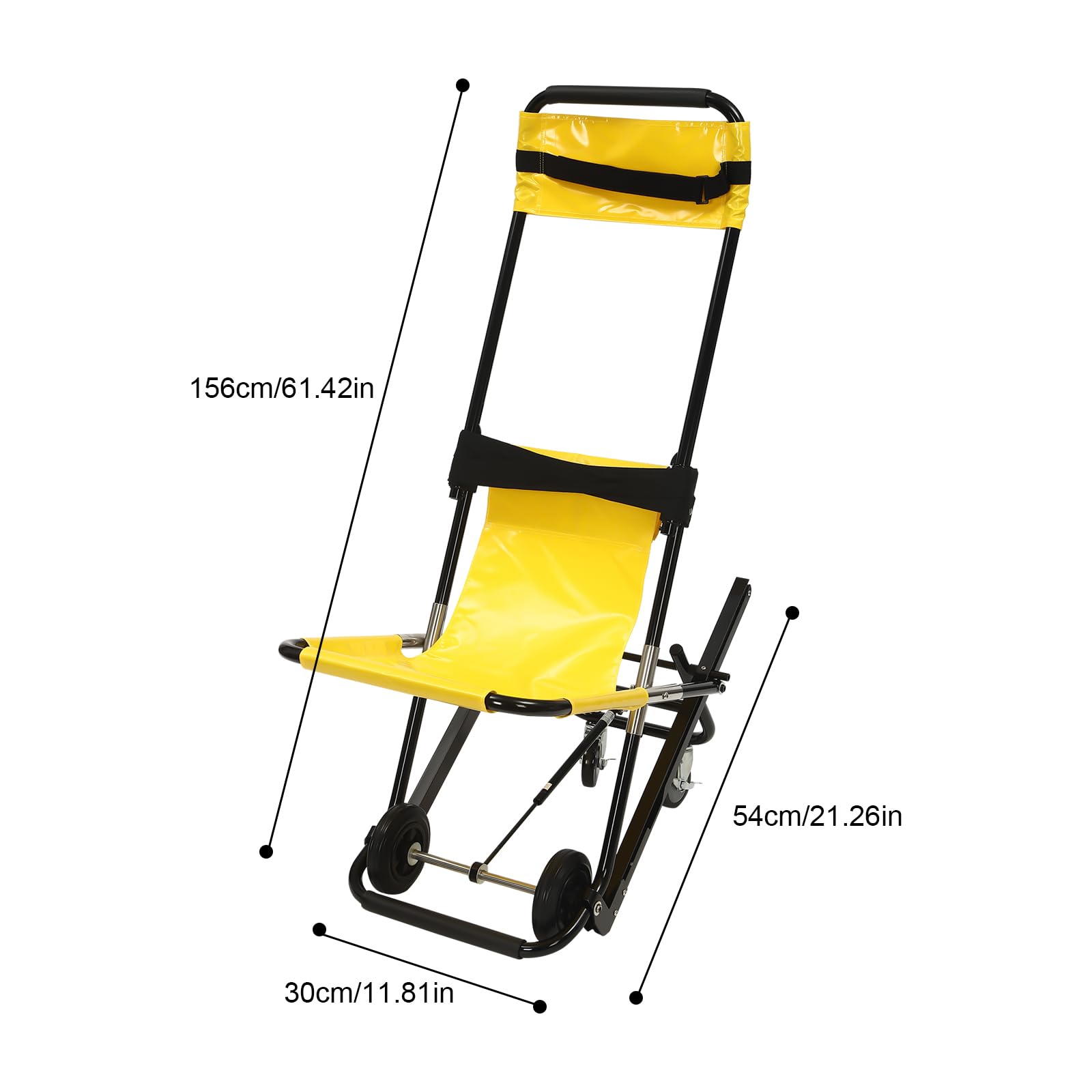 Lightweight Folding Wheelchair Stair Climber - Aluminum Frame Elderly Mobility Aid Supports 350.53 lbs - Perfect for Home Use, Hospital Transfers & Indoor/Outdoor Accessibility