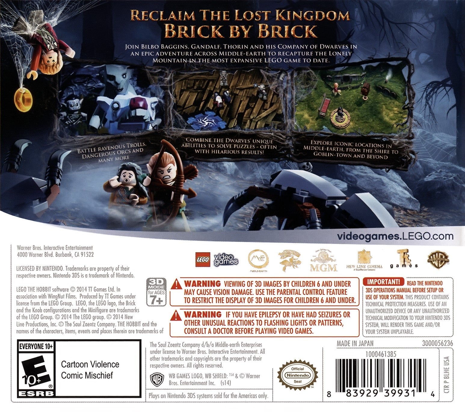 Used LEGO The Hobbit 3DS Video Game - Authentic Nintendo DS Cartridge - Perfect for Kids & Collectors - Great for Travel, Gifts & Retro Gaming Fun