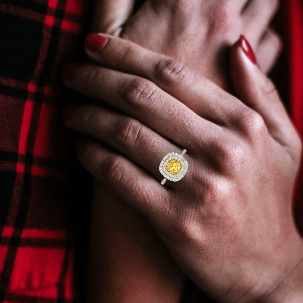 1.75ct Natural Citrine Engagement Ring 14k Gold - Anniversary & Bridal Jewelry