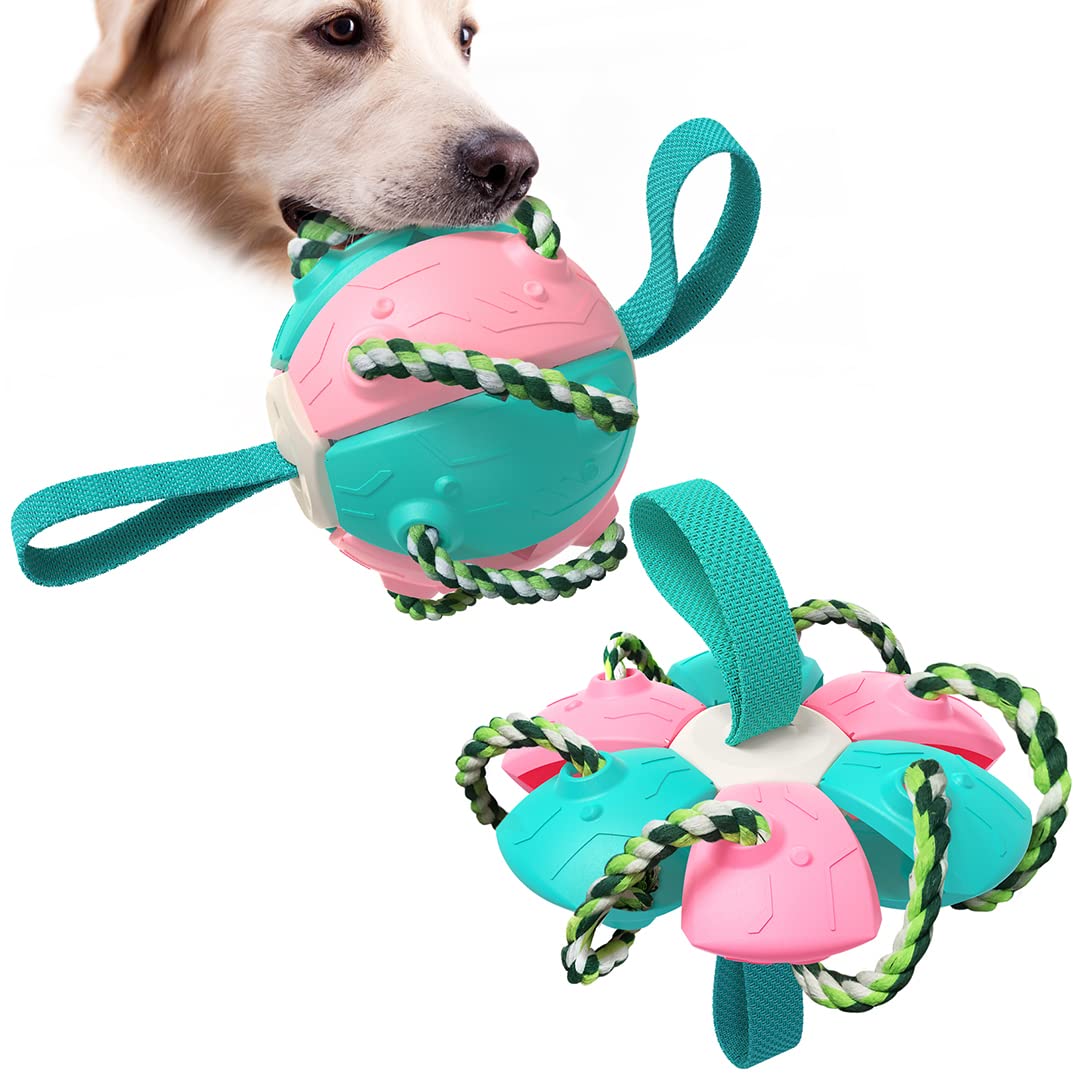**Durable Dog Chew Ball Toys for Aggressive Chewers – Interactive Flying Disc & Tug of War Toy – Rebound Frisbee for Small, Medium & Large Breeds – Perfect for Outdoor Play & Training**