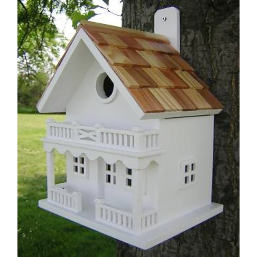 Handmade Chalet Bird House for Outdoor Garden Decor - Eco-Friendly Bird Shelter for Backyard, Patio, and Nature Lovers (Perfect for Bird Watching & Wildlife Habitat)