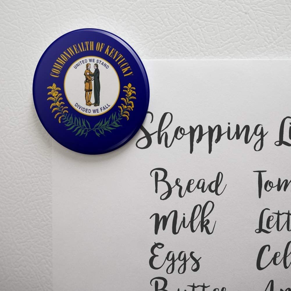 Kentucky State Flag Refrigerator Magnet - Strong Kitchen & Locker Decorative Magnet for Home, Office, Dorm Use
