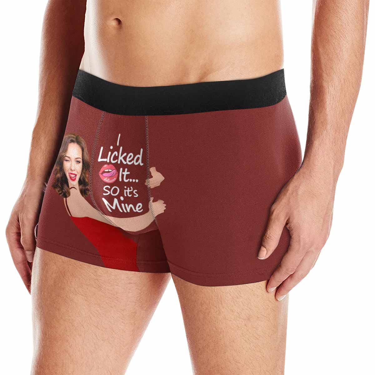 Custom Photo Boxer Briefs for Men - Personalized Underwear with Your Picture - Novelty Gift for Him - Black - Perfect for Birthdays, Anniversaries & Romantic Gifts