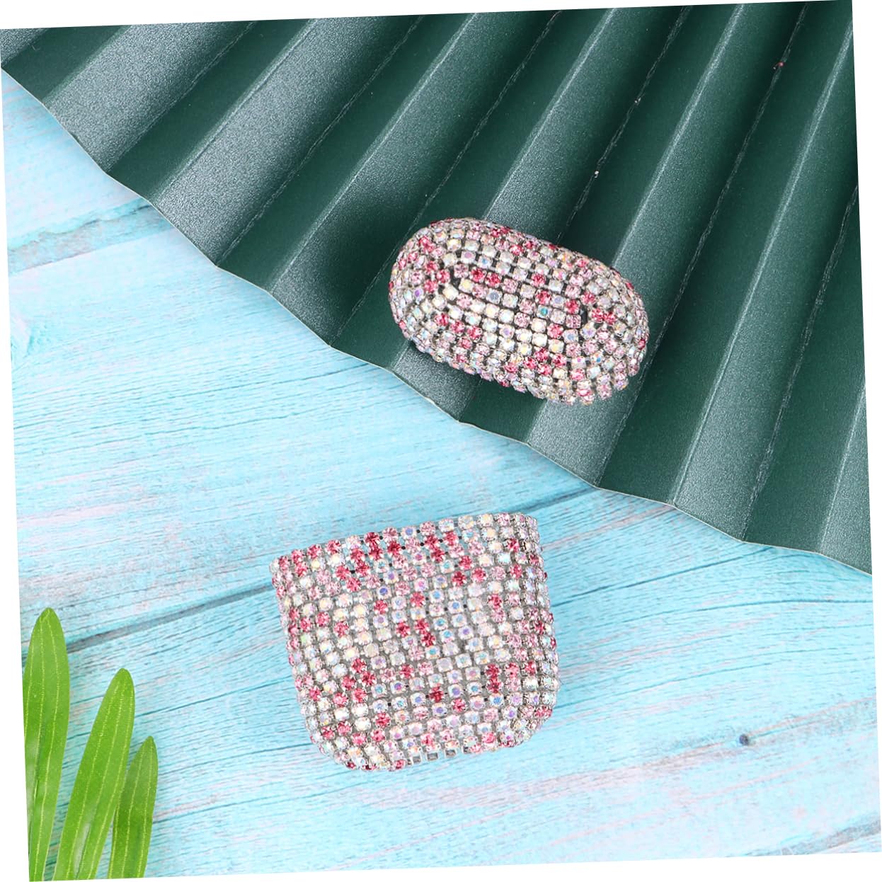 BESTonZON Rhinestone Headphone Covers - Protective Earphone Caps with Sparkling Gems for Wireless Earbuds | Perfect for Gym, Travel & Daily Use to Keep Your Earbuds Safe & Stylish