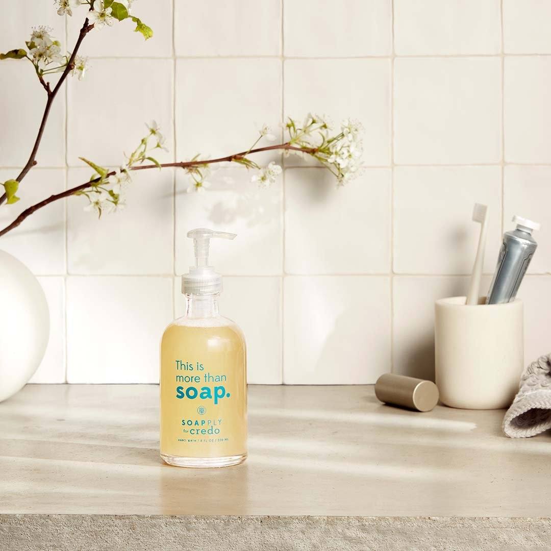 Credo Liquid Hand Wash - Organic, Moisturizing & Refillable - Perfect for Home, Office & Travel Use