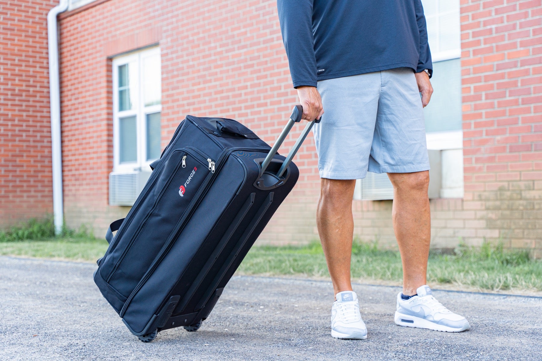 FORCE3 Ultimate Rolling Equipment Bag - Durable Heavy-Duty Sports Gear Storage with Wheels for Baseball, Football, Gym & Travel - Perfect for Athletes, Coaches and Team Equipment Transport