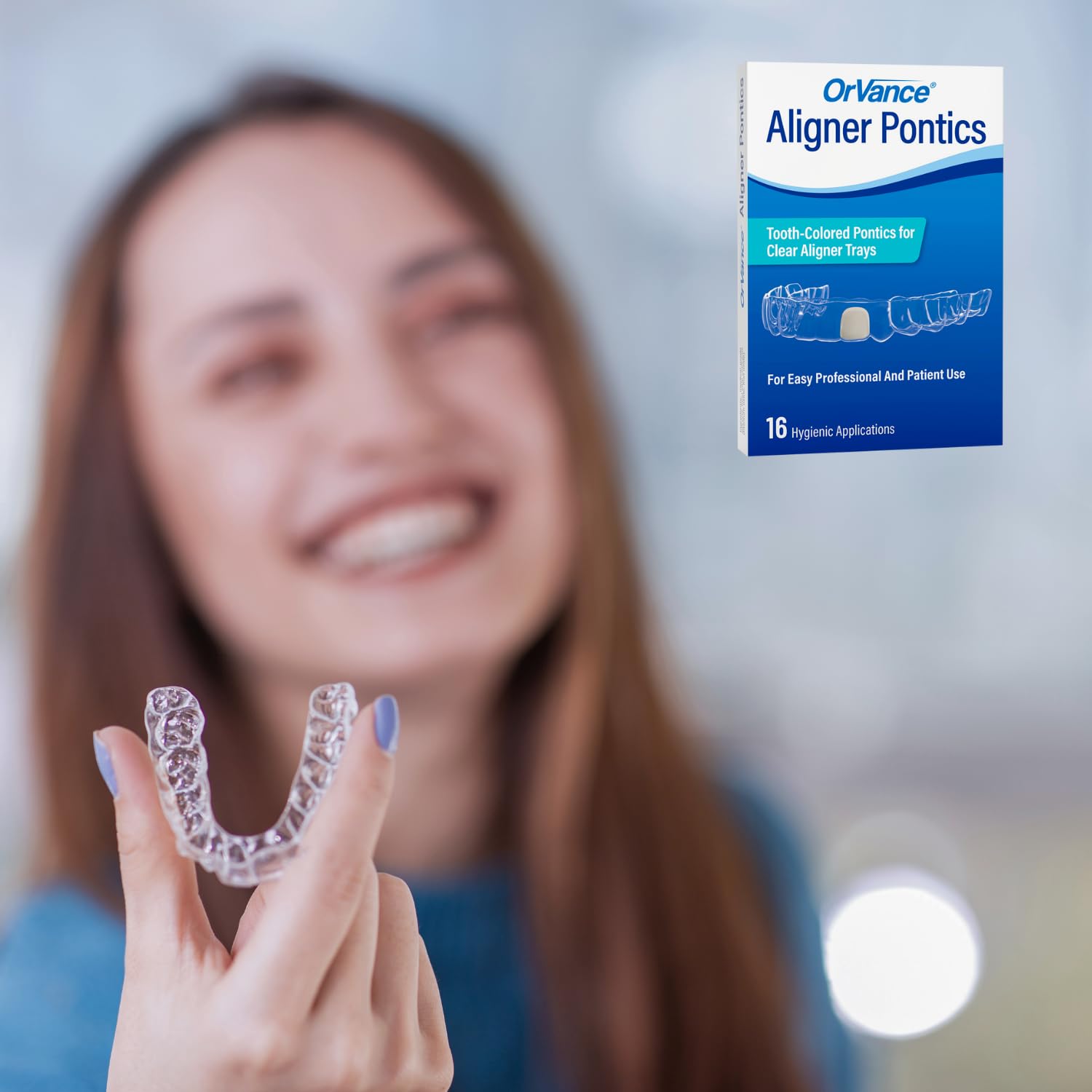 Aligner Pontics - 16 Count Temporary Tooth Replacement for Invisalign & Retainers | Perfect for Orthodontic Treatment & Smile Confidence | Ideal for Gaps During Dental Procedures