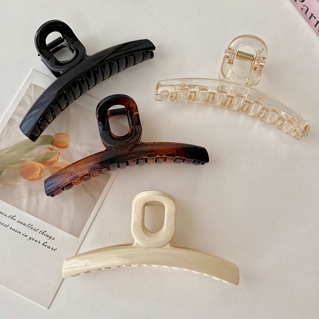 Licogel Large Hair Claw Clips for Women - 4PCS Non-Slip Smooth Hair Barrettes, Jaw Clips for Girls, Ladies & Adults - Perfect for Spring Hairstyles, Work, Parties & Everyday Use