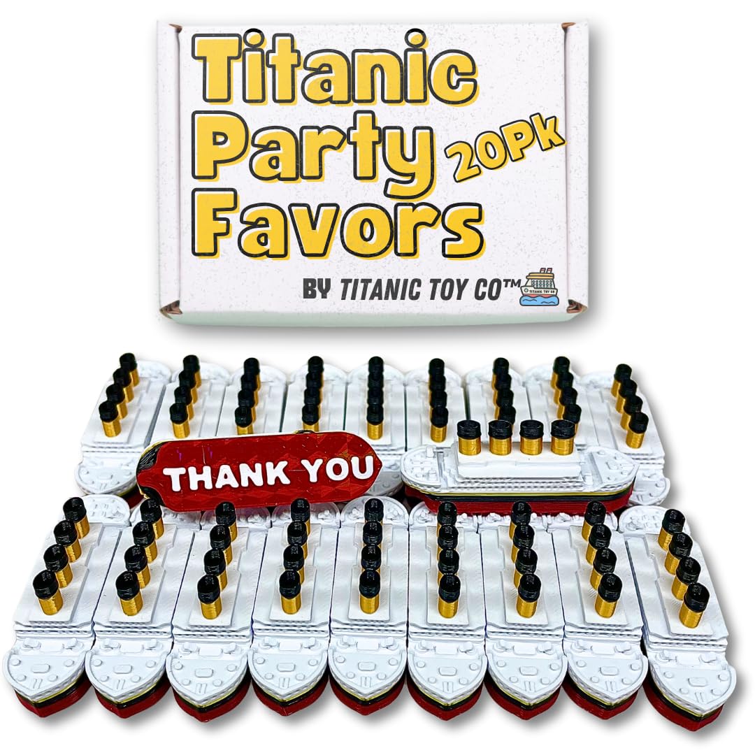 Titanic Party Favors 20 Pack - Kids Birthday Decor & Cake Topper for Titanic Themed Parties
