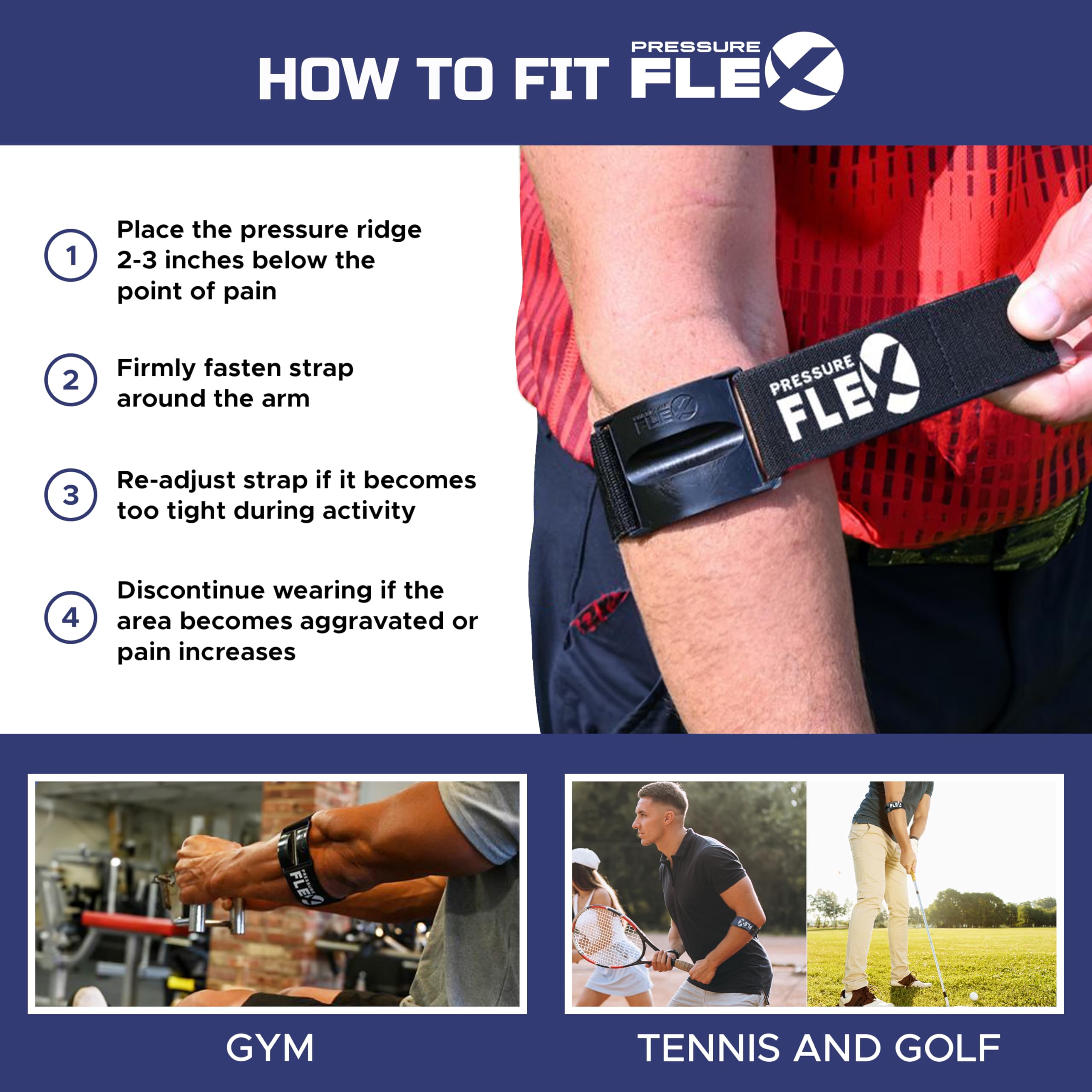 Tennis Elbow Brace for Men & Women - Compression Sleeve for Golfers & Tennis Players - Tendonitis Relief with Pressure Ridge Bar - Perfect for Sports, Gym & Daily Pain Management