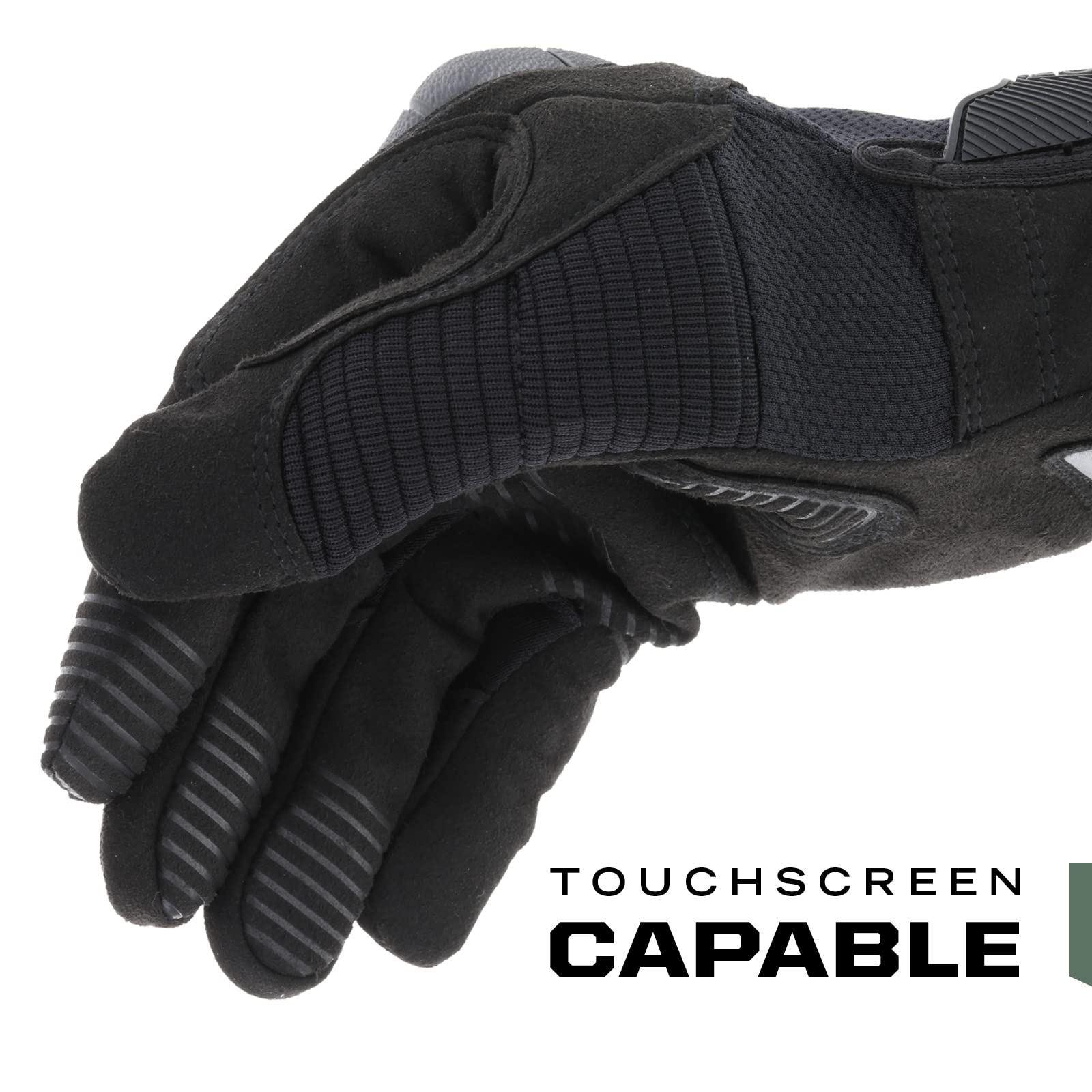 Mechanix Wear M-Pact 3 Tactical Work Gloves - Touchscreen Compatible, Synthetic Leather with Finger Reinforcement & Impact Protection - Durable Men's Work Gloves (Black, Small) - Perfect for Construction, Automotive Repair, Tactical Training & Outdoor Activities
