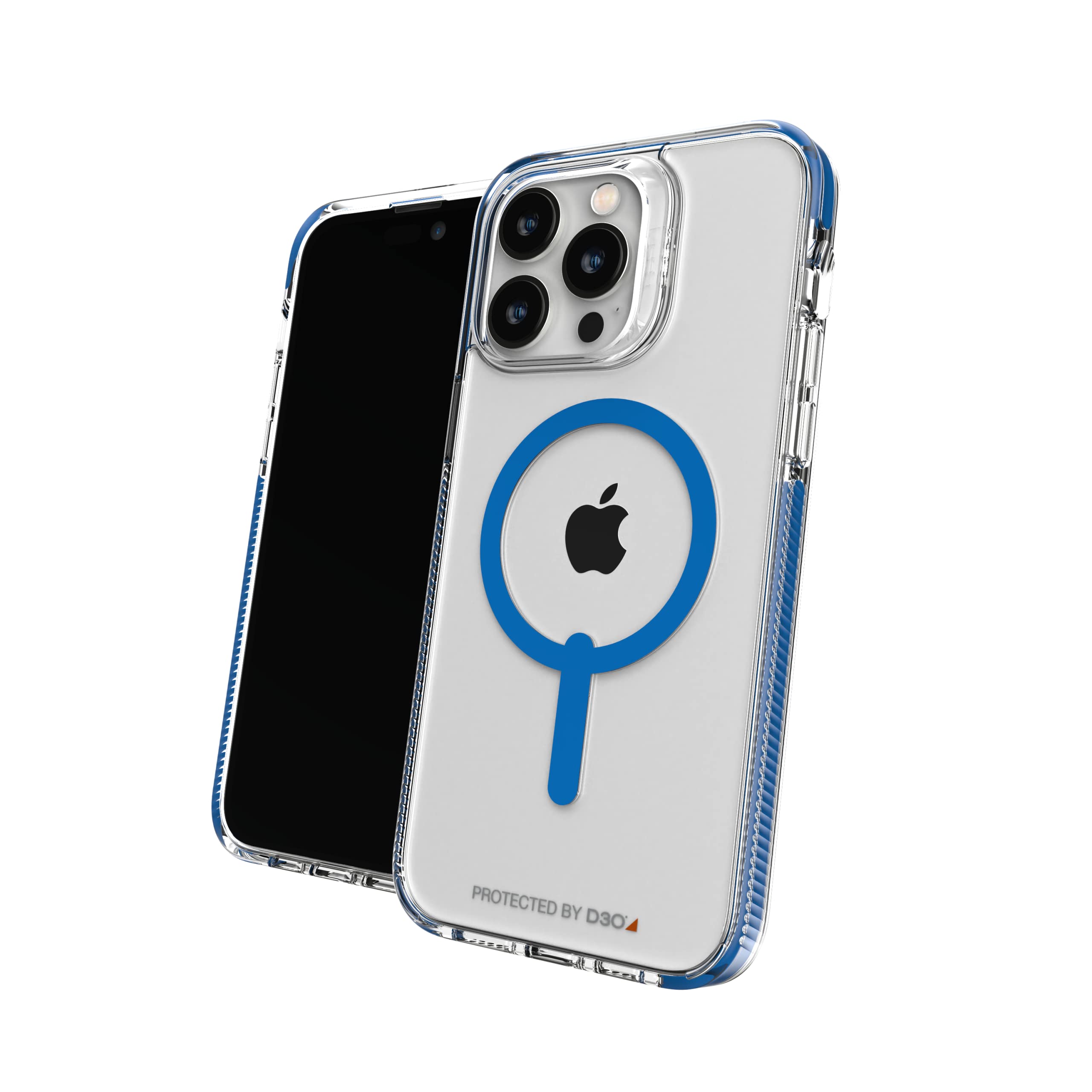 ZAGG Gear4 Santa Cruz Snap D30 Protective Case for iPhone 14 Pro Max - Slim Shockproof Cover with Wireless Charging & MagSafe Compatibility (Blue) - Perfect for Everyday Use, Travel, and Outdoor Activities