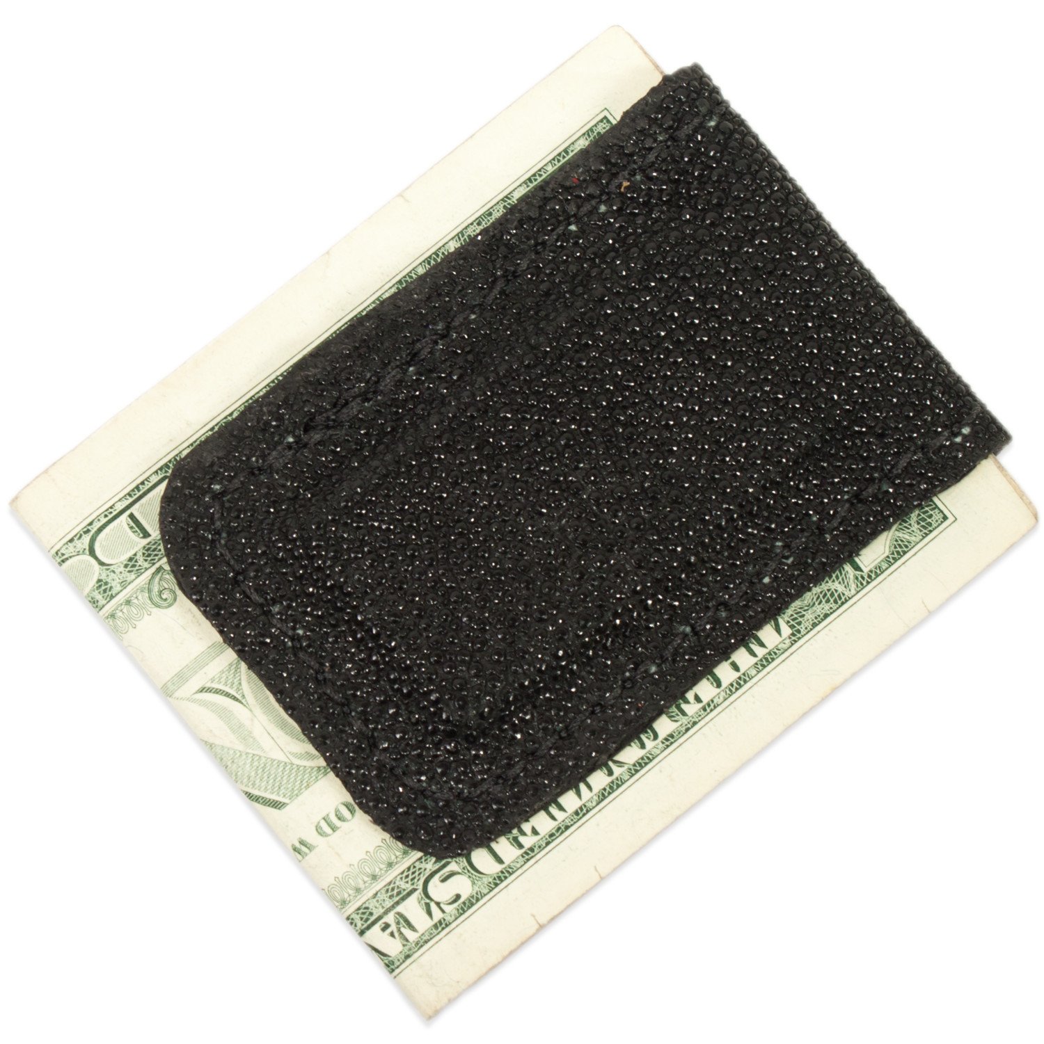 Genuine Stingray Leather Magnetic Money Clip - Premium RFID Blocking Wallet Accessory for Men | Perfect for Cash, Cards & Travel Essentials